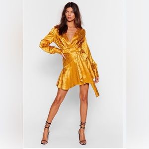 Nasty Gal Sleek It Real Jacquard Mini Dress Sz 4